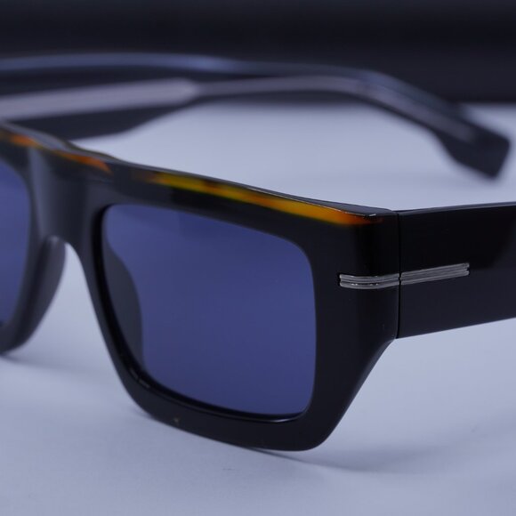 Hugo BOSS 1502/S 0I62 KU Rectangle Sunglasses – Black/Havana/Blue - Picture 5 of 11